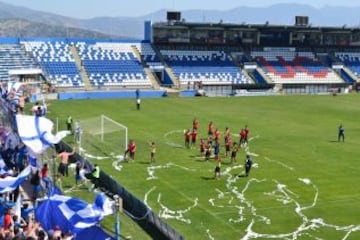 Los hinchas en la última práctica de la UC