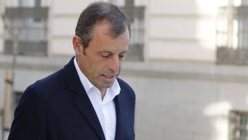 Sandro Rosell, a su llegada a la Audiencia Nacional.