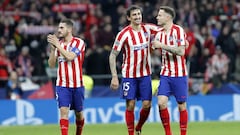 Koke, Savic y Sa&uacute;l, en un partido del Atl&eacute;tico de Madrid.
 