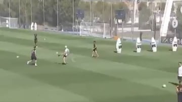 Zidane, James team up for incredible training goal