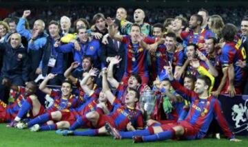 28.05.2011. Barcelona win their fourth Champions League beating Manchester United (3-1) at Wembley.