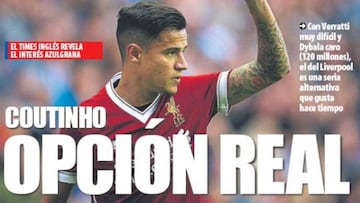 Prensa de Barcelona: Coutinho vuelve a entrar en escena