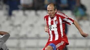 <b>RECUPERADO. </b>Robben marca en un partido amistoso disputa este invierno en Doha (Qatar).