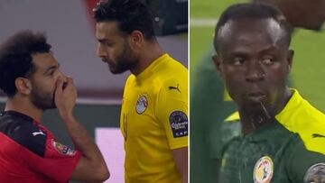 Penalti para Mané, Salah avisa a su portero lo detiene