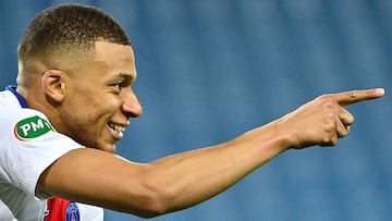 Mbappé, en un partido del PSG.