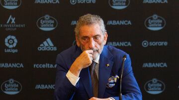 Carlos Mouri?o durante una comparecencia de prensa en A Sede.