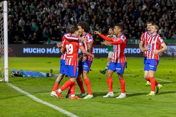 Imagen del Atletico en su anterior eliminatoria copera ante el Cacere?o