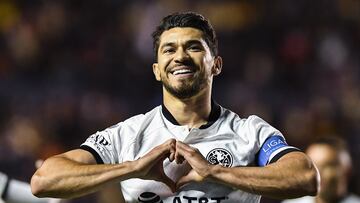 Henry Martin celebrates his goal 1-3 of America during the game Atletico San Luis vs America, corresponding to Round 07 of the Torneo Clausura 2023 of the Liga BBVA MX, at Alfonso Lastras Stadium, on February 14, 2023.
<br><br>
Henry Martin celebra su gol 1-3 de America durante el partido Atletico San Luis vs America, Correspondiente a la Jornada 07 del Torneo Clausura 2023 de la Liga BBVA MX, en el Estadio Alfonso Lastras, el 14 de Febrero de 2023.