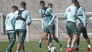 Mandi, en el entrenamiento. 