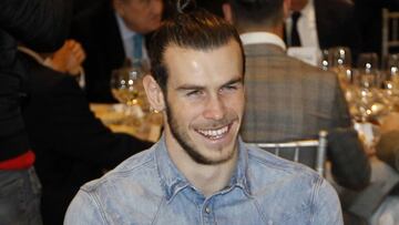 Gareth Bale, en la última comida de Navidad del Real Madrid.