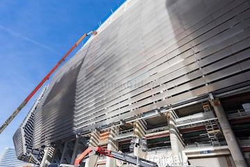 El club blanco ha publicado nuevas fotografías del avance de las obras de remodelación del nuevo Estadio Santiago Bernabéu.