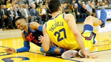 Otra vez Pachulia... Westbrook lo tiene claro: "Intentó lesionarme"