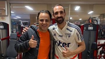 Felippe Massa felicitó a Juanfrán que fue elegido entre el once ideal de la pasada jornada de la liga brasileña.