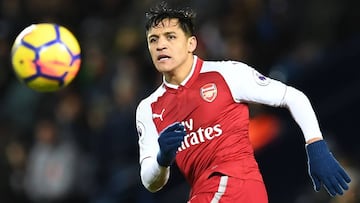 Arsene Wenger admitted on January 12, 2018 that Alexis Sanchez's future is up in the air as Jose Mourinho and Pep Guardiola stayed tight-lipped over potential moves for the forward during the January transfer window.
/ AFP PHOTO / Paul ELLIS / RESTRICTED TO EDITORIAL USE. No use with unauthorized audio, video, data, fixture lists, club/league logos or 'live' services. Online in-match use limited to 75 images, no video emulation. No use in betting, games or single club/league/player publications. /