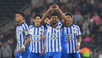 during the round one second leg match between Monterrey and Comunicaciones as part of the CONCACAF Champions Cup 2024 at BBVA Bancomer Stadium on February 15, 2024 in Monterrey, Nuevo Leon, Mexico.