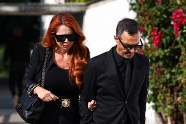 Jorge Mendes el día de la ceremonia fúnebre del futbolista portugués del Liverpool Diogo Jota y su hermano André Silva.