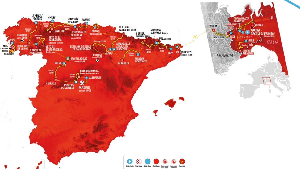 Vuelta a España 2025: recorrido, etapas y perfiles de la 80 edición de la prueba