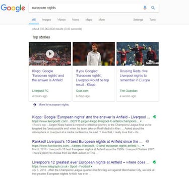 If you Googled 'European nights', Liverpool would be top result - Klopp