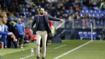 Pablo Machín durante un partido del Girona.
