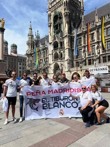 Las peñas madridistas invadieron Múnich