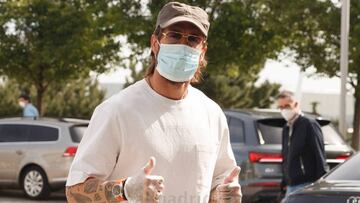 Sergio Ramos, en Valdebebas.