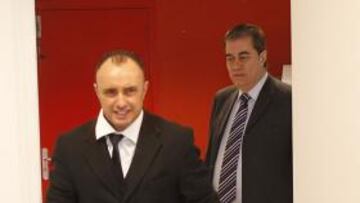 <b>BIENVENIDO. </b>Josu Uribe fue presentado ayer en Montilivi.