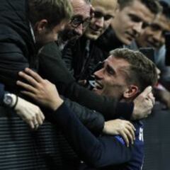 Así celebraron los jugadores del Atlético el pase a la final de la Champions