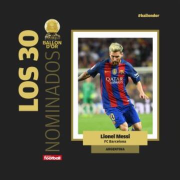 Los nominados al Balón de Oro