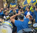 Así fue el gran banderazo de la hinchada de Boca en Madrid