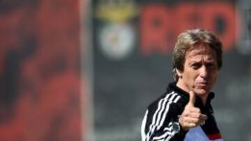 Jorge Jesús, durante un entrenamiento.