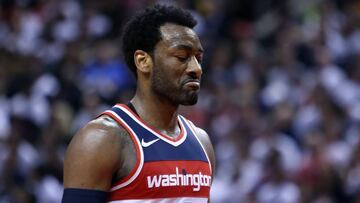 TORONTO, ON - APRIL 25: John Wall #2 of the Washington Wizards looks on during the second half of Game Five against the Toronto Raptors in Round One of the 2018 NBA playoffs at Air Canada Centre on April 25, 2018 in Toronto, Canada. NOTE TO USER: User expressly acknowledges and agrees that, by downloading and or using this photograph, User is consenting to the terms and conditions of the Getty Images License Agreement.   Vaughn Ridley/Getty Images/AFP
 == FOR NEWSPAPERS, INTERNET, TELCOS &amp; TELEVISION USE ONLY ==