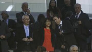 Lay Hoon Chan, presidenta del Valencia, en el palco.