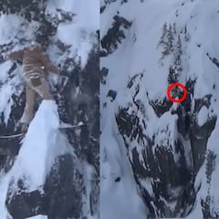 Queda atrapado durante dos horas en una posición inverosímil en un acantilado