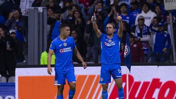 Rivero festeja su gol en contra del León, mismo que dio el pase a los cuartos de final.