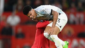 Luis Díaz en partido de Liverpool ante Manchester United en Premier League.