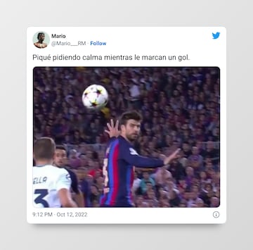 Piqué se convierte en el foco de los memes del Barça - Inter