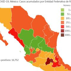 Mapa y casos de coronavirus en México por estados hoy 29 de abril