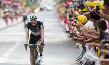 Boasson llegando a la línea de meta en la 19ª etapa del Tour de Francia 2017.