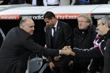 El Real Madrid de baloncesto ofreció la Copa del Rey a la afición del Santiago Bernabéu. Pablo Laso.