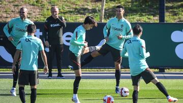 Cristiano ronaldo calentando