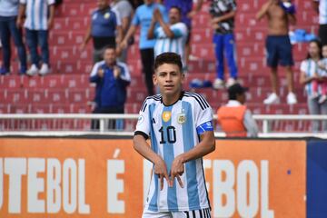 Echeverri, con Argentina Sub-17 en el pasado mundial de la categoría. 