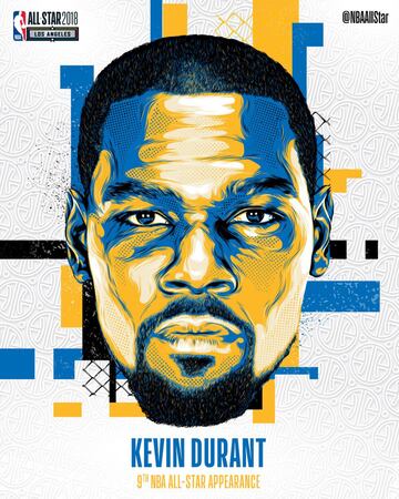 Kevin Durant (Golden State Warriors, 2.238.406). Noveno All Star Game. Nunca una elección fue tan acertada. Su mudanza de Oklahoma a San Francisco le trajo su primer anillo y su primer MVP de las Finales. Es el quinto máximo anotador de la NBA (26,2). Un 