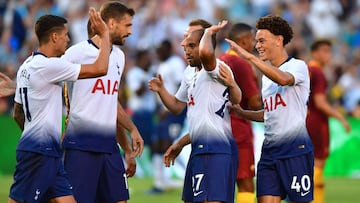 El Tottenham sella su goleada a la Roma en la primera mitad