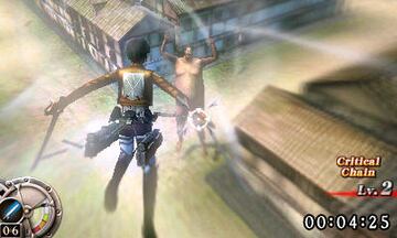 Captura de pantalla - Attack on Titan: The Last Wings of Mankind (3DS)