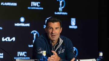 Luis Figo, antes de los Premios Laureus en Madrid.