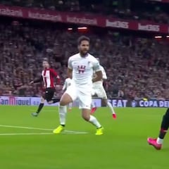 La que formó esta pareja en el primer tiempo: Williams y Muniain en el gol