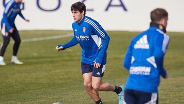 Iván Azón, en un entrenamiento.