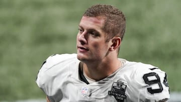 Carl Nassib will return to the Tampa Bay Bucs after spending the last two seasons with the Las Vegas Raiders. Nassib signed the one year deal on Monday.