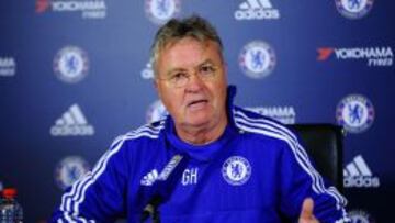 Guus Hiddink, en la rueda de prensa.