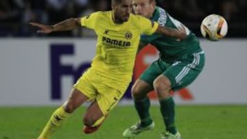 Samu, durante el Villarreal - Rapid de Viena de hace unos días.